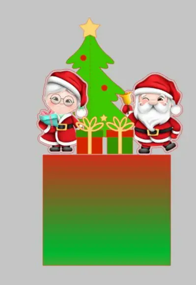 Topo Natal Papai Noel e Mamãe Noel
