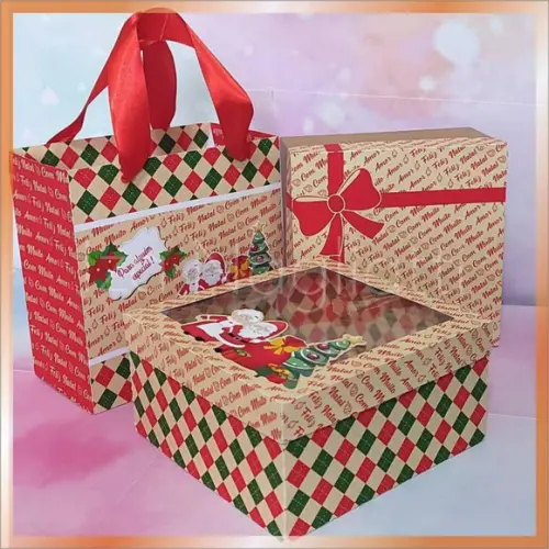 Cx de Presente e Sacola de Natal