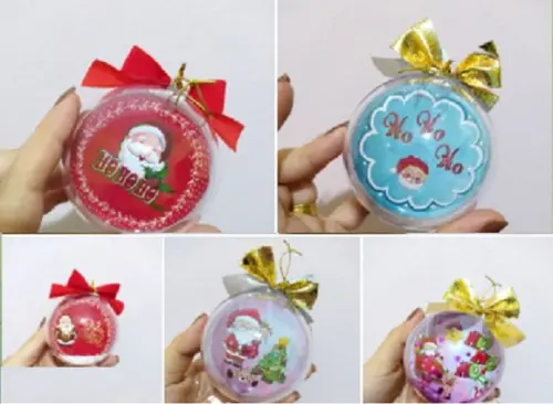 Arte de Natal Bolinhas Acrílicas