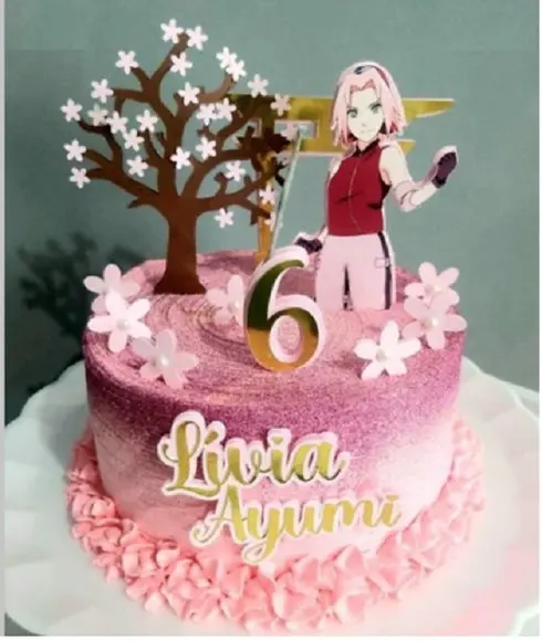 Topo de Bolo Sakura