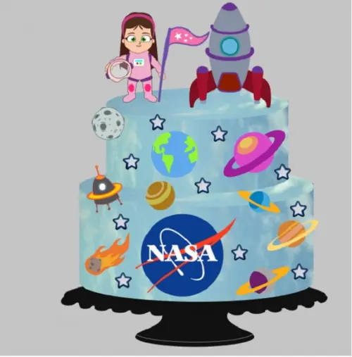 Topo de Bolo Galáxia Nasa