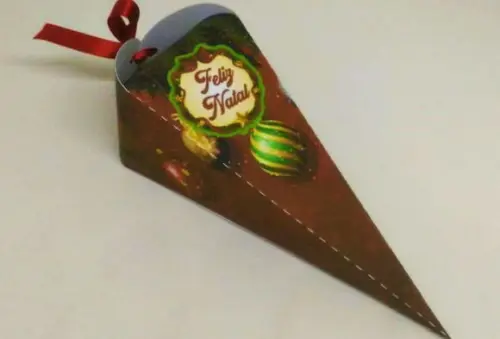 Caixa Cone de Natal