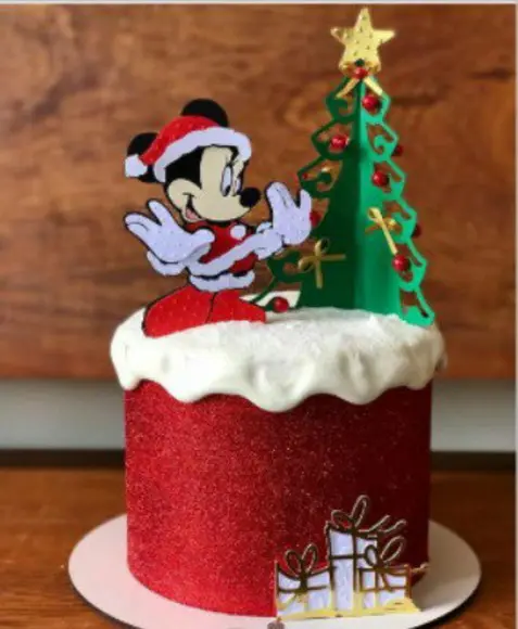 Topo Minnie Natal Árvore 3d