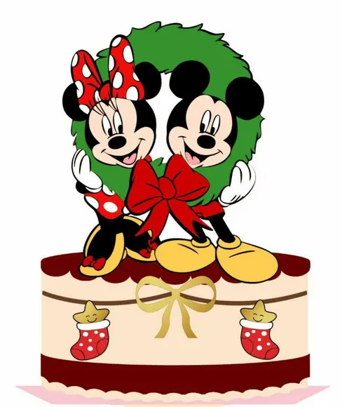 Tp Natal Guirlanda Mickey e Minnie