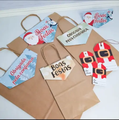 Tags e Lapelas p/ Sacolas de Natal