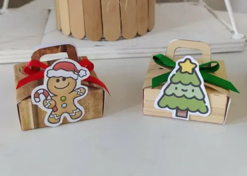 Caixa Brownie de Natal em Png e Pdf