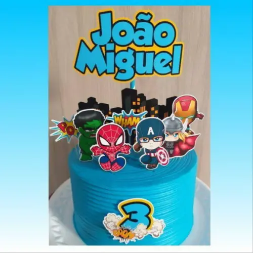 Topo de Bolo Vingadores Baby
