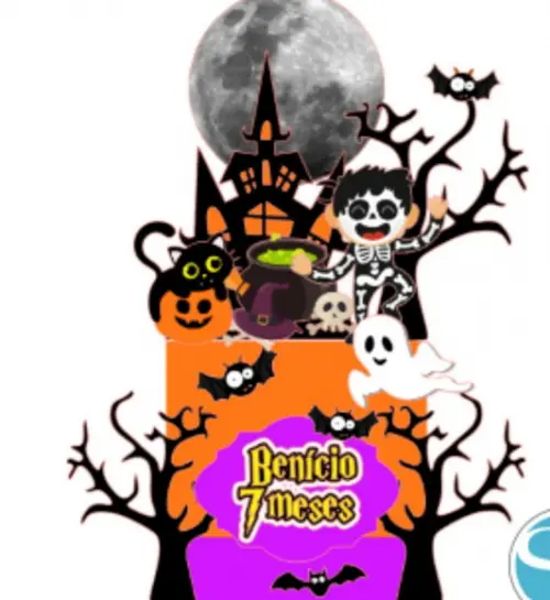 Topo de Bolo Halloween 11