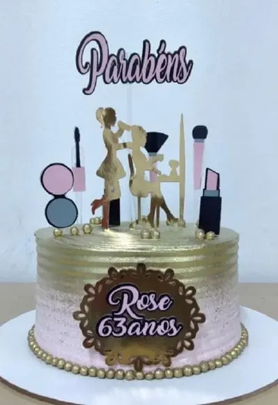 Topo de Bolo Cabeleireira 2