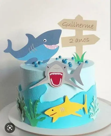 Topo de Bolo Tubarão 2
