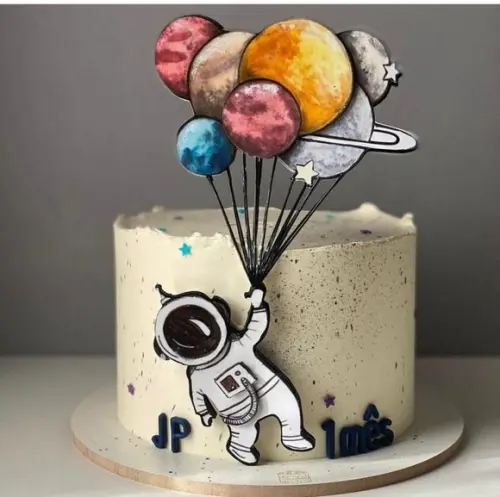 Topo de Bolo Astronauta 4