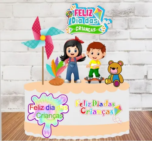 Topo de Bolo Dia das Crianças 3