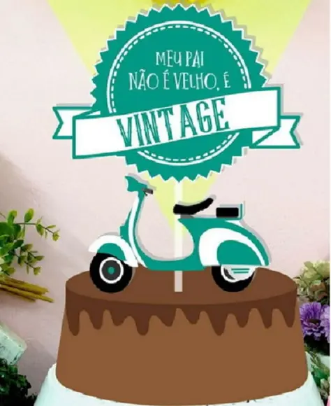Topo de Bolo Pai Vintage