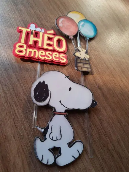 Topo de Bolo Snoopy 3
