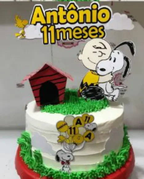 Topo de Bolo Snoopy 4