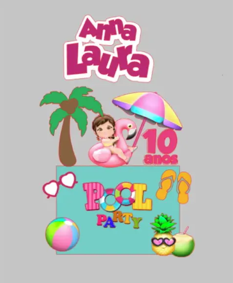 Topo Pool Party Menina