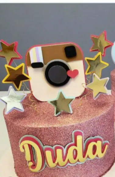 Topo de Bolo Instagram