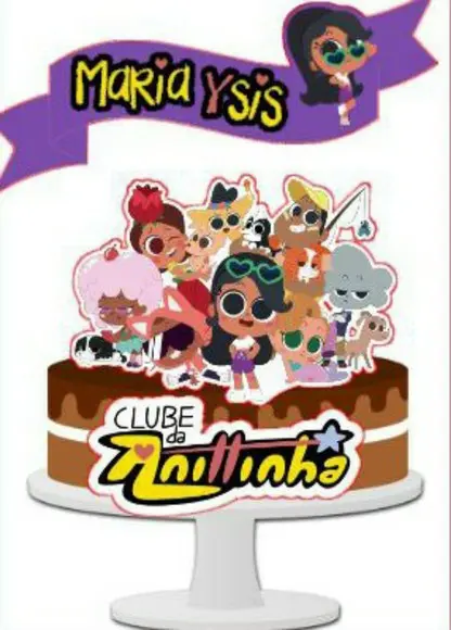 Topo de Bolo Clube da Anittinha 2