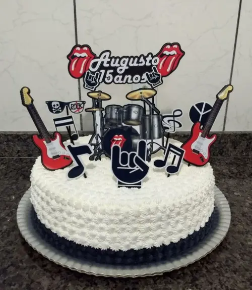 Topo de Bolo Rock Jack
