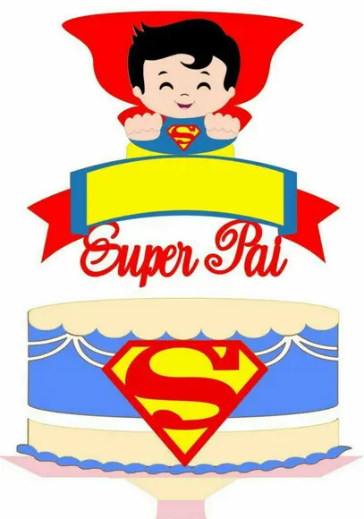 Topo de Bolo Super Pai 3