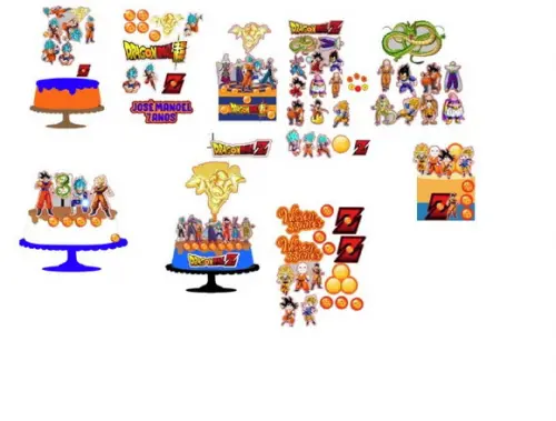 Kit Vários Topos Dragon Ball