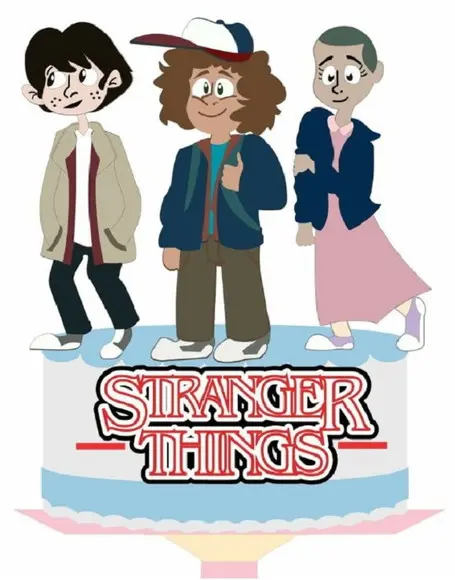 Topo de Bolo Stranger Things 5