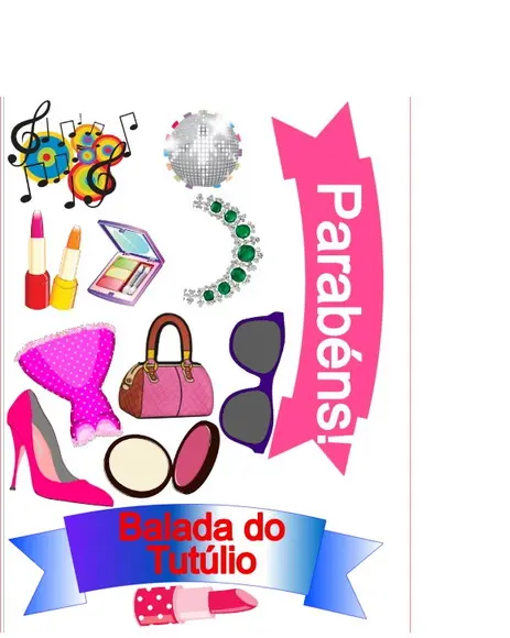 Topo de Bolo Balada e Maquiagem