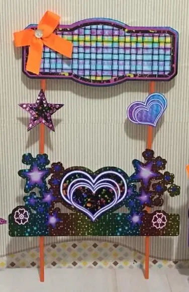 Topo de Bolo Balada Neon