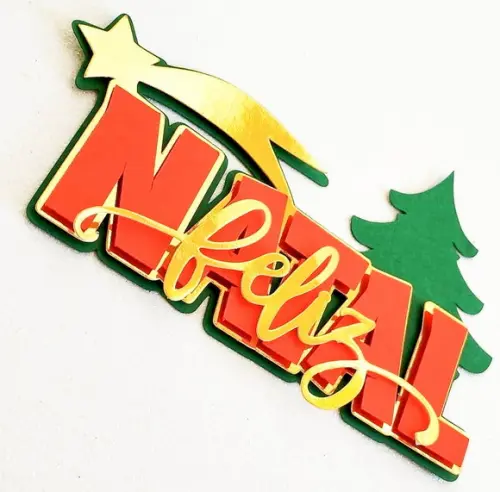 Topo de Bolo Feliz Natal 11