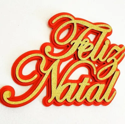 Topo de Bolo Feliz Natal 10