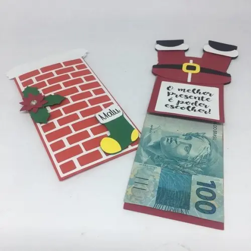Cartão de Natal Porta Dinheiro