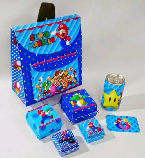 Mochila Mario Bros na Escola