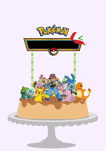 Topo de bolo Pokémon 2