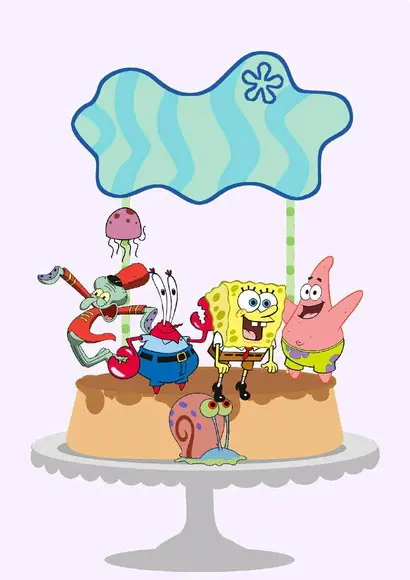 Topo de Bolo Bob Esponja