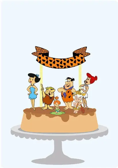 Topo de Bolo Flintstones