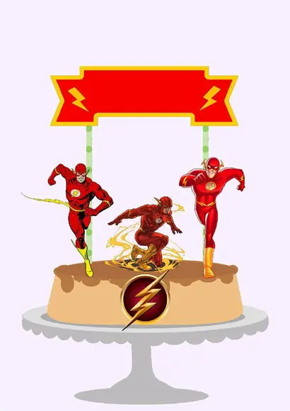Topo de Bolo The Flash