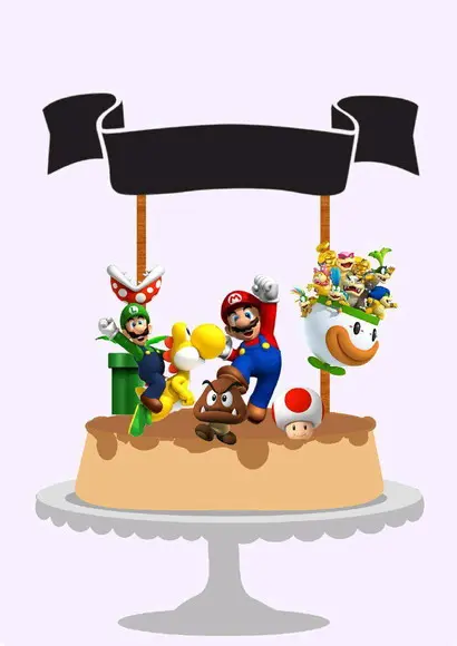 Topo de Bolo Super Mario
