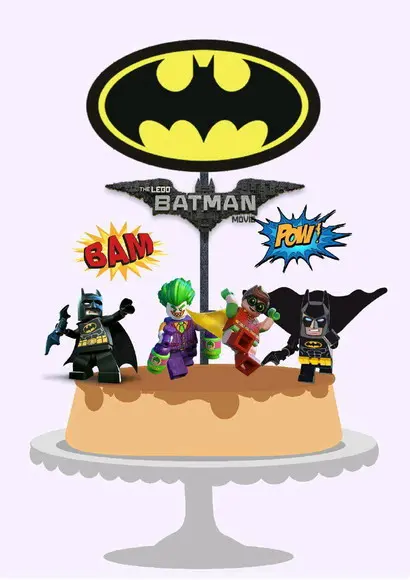 Topo de Bolo Batman Lego