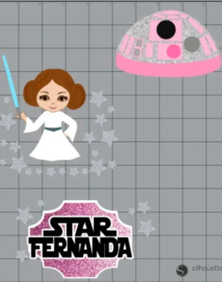 Topo de Bolo Star Wars Girl
