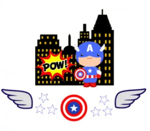Topo de Bolo Capitão América Cute