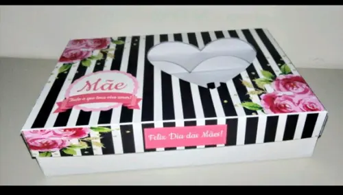 Cx Coração de Colher Chocolate Mães