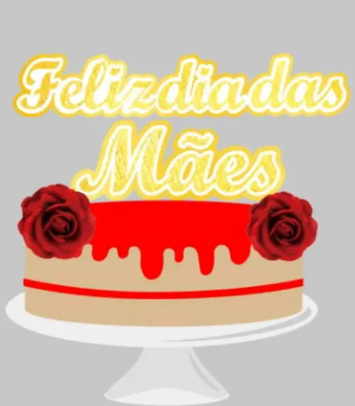 Topo Feliz Dia das Mães Duas Rosas