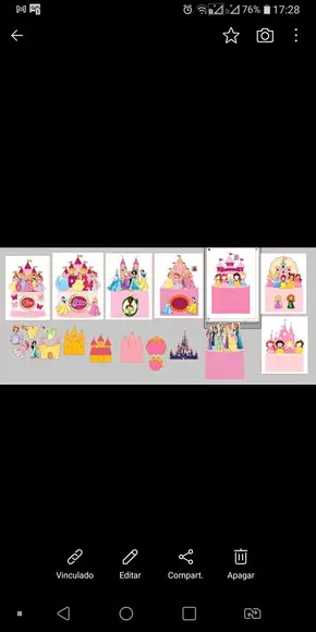 Kit c/ 8 Topos de Bolo Princesas