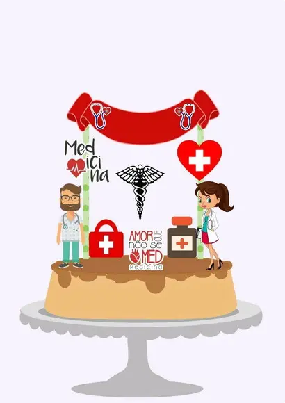 Topo de Bolo Medicina