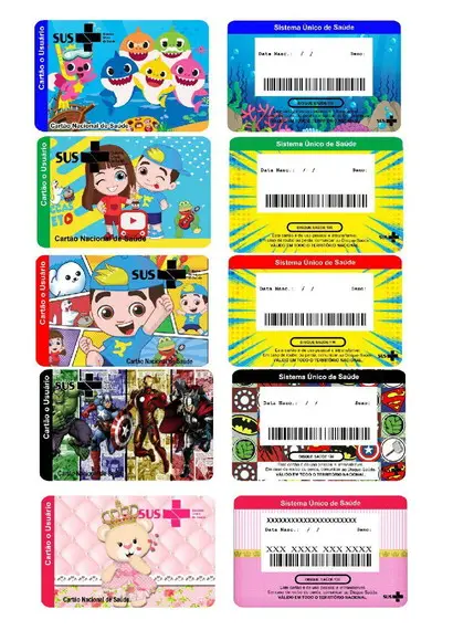 Cartão Sus Personalizados 4