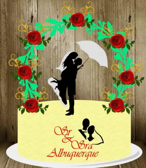 Topo de Bolo Casamento 2