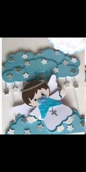 Topo de Bolo Batizado 6