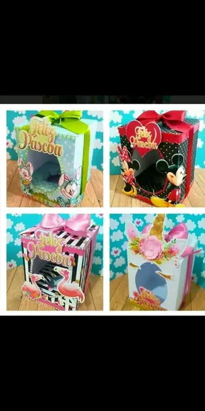 Kit 4 Personagens p/ Ovo de Pascoa