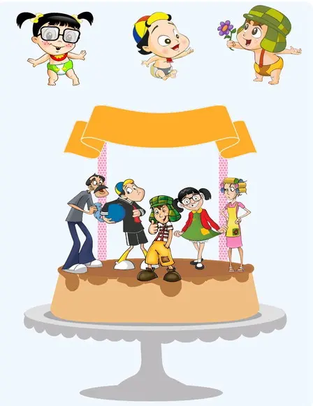 Topo de Bolo Turma do Chaves