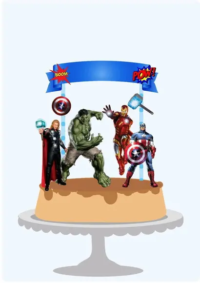 Topo de Bolo Vingadores